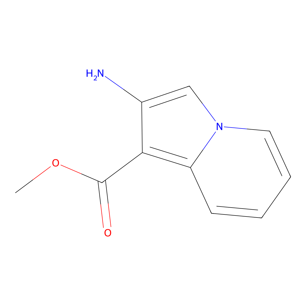 Methyl 2-aminoindolizine-1-carboxylate molecular structure, CAS 2580235-78-3
