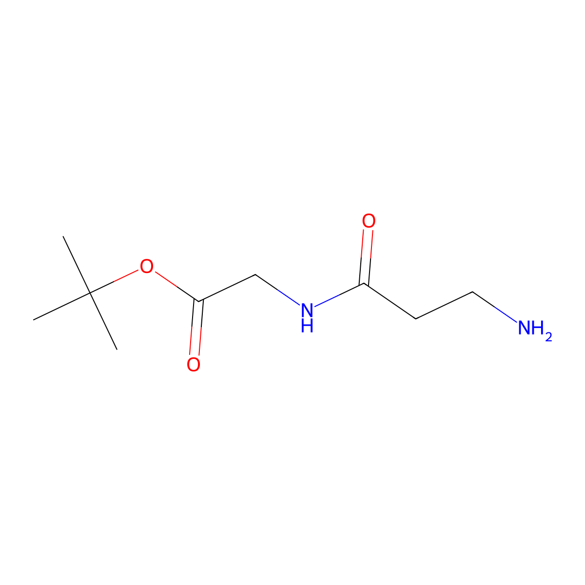 Tert-butyl 2-(3-aminopropanamido)acetate molecular structure, CAS 2580235-87-4