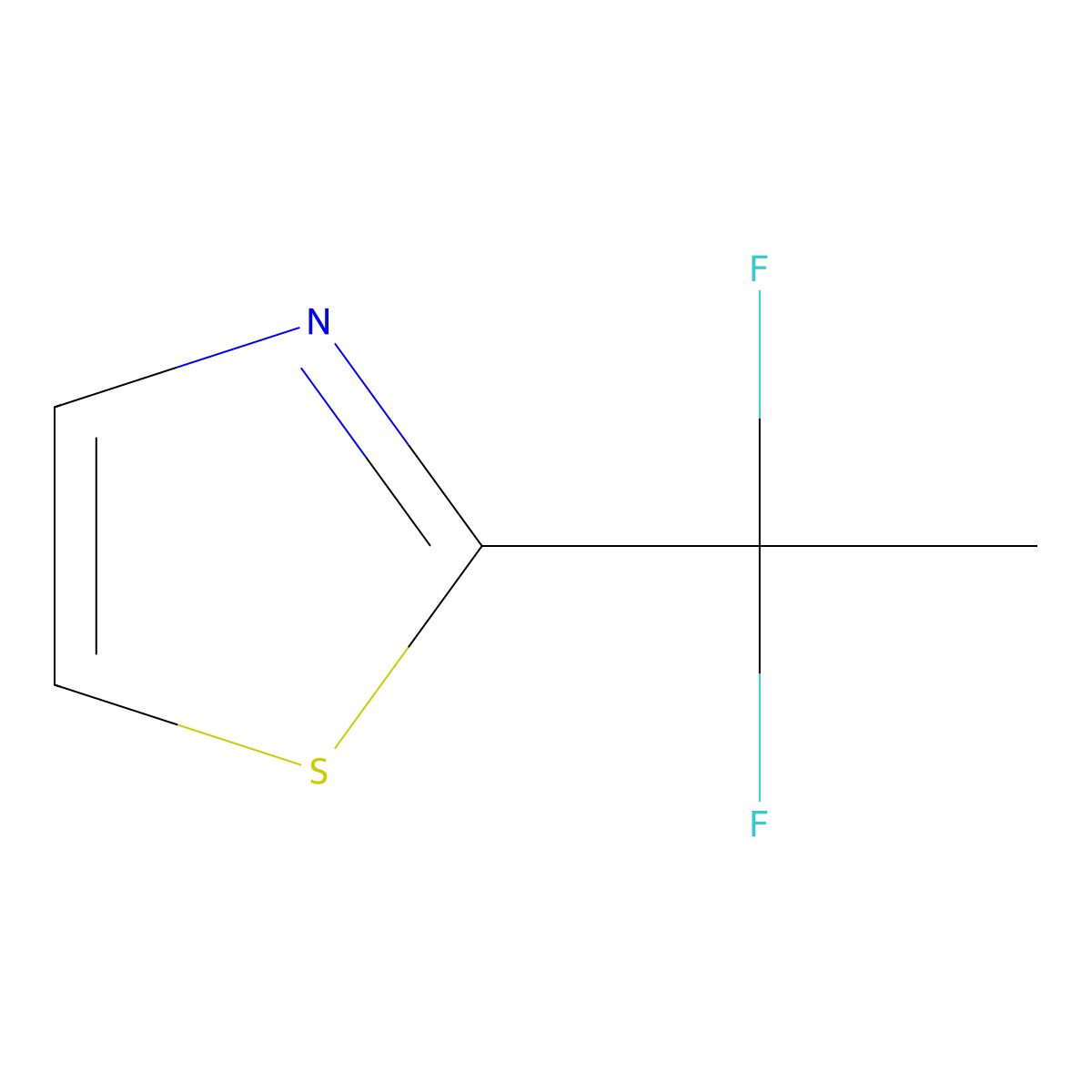 2-(1,1-Difluoroethyl)-1,3-thiazole molecular structure, CAS 2580236-05-9
