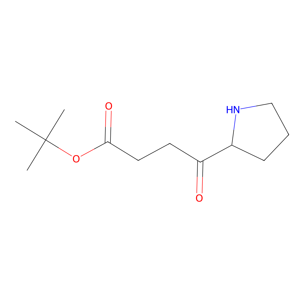 Tert-butyl 4-oxo-4-(pyrrolidin-2-yl)butanoate molecular structure, CAS 2580236-14-0