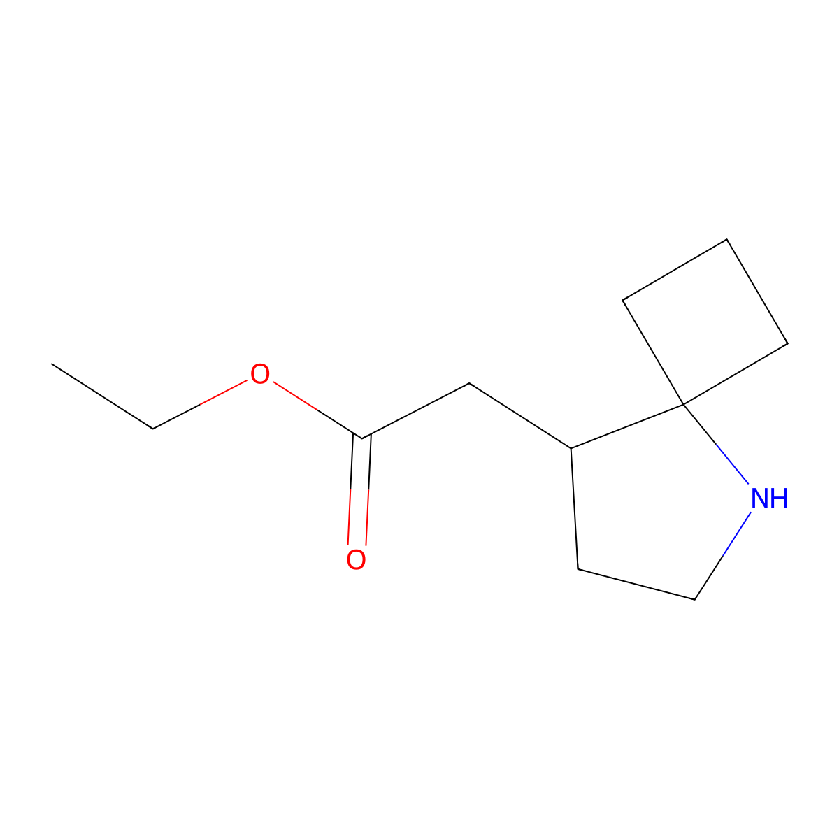 Ethyl 2-{5-azaspiro[3.4]octan-8-yl}acetate molecular structure, CAS 2580236-18-4