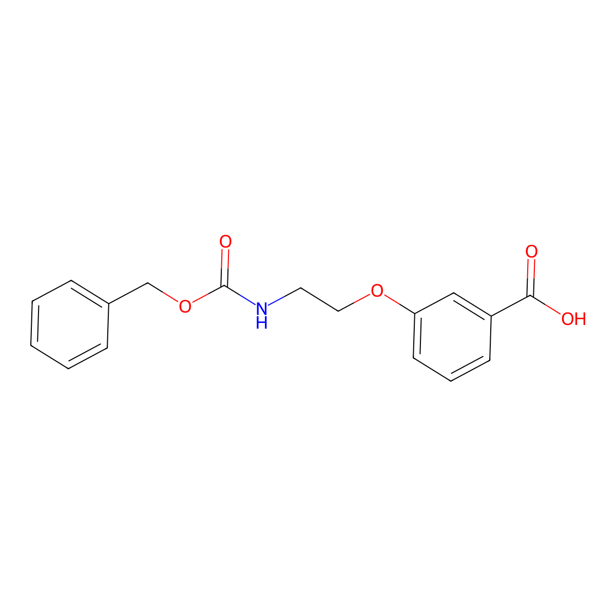 3-(2-{[(Benzyloxy)carbonyl]amino}ethoxy)benzoic acid molecular structure, CAS 2580236-23-1