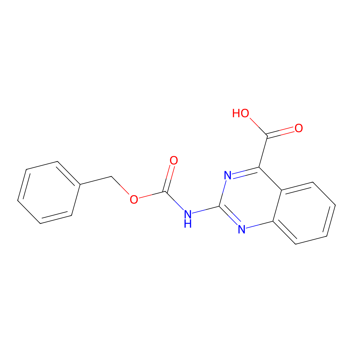 2-{[(Benzyloxy)carbonyl]amino}quinazoline-4-carboxylic acid molecular structure, CAS 2580236-42-4