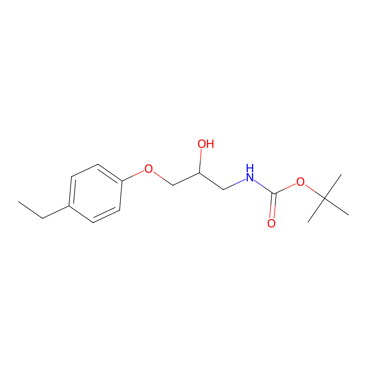 tert-butyl N-[3-(4-ethylphenoxy)-2-hydroxypropyl]carbamate molecular structure, CAS 2580236-58-2