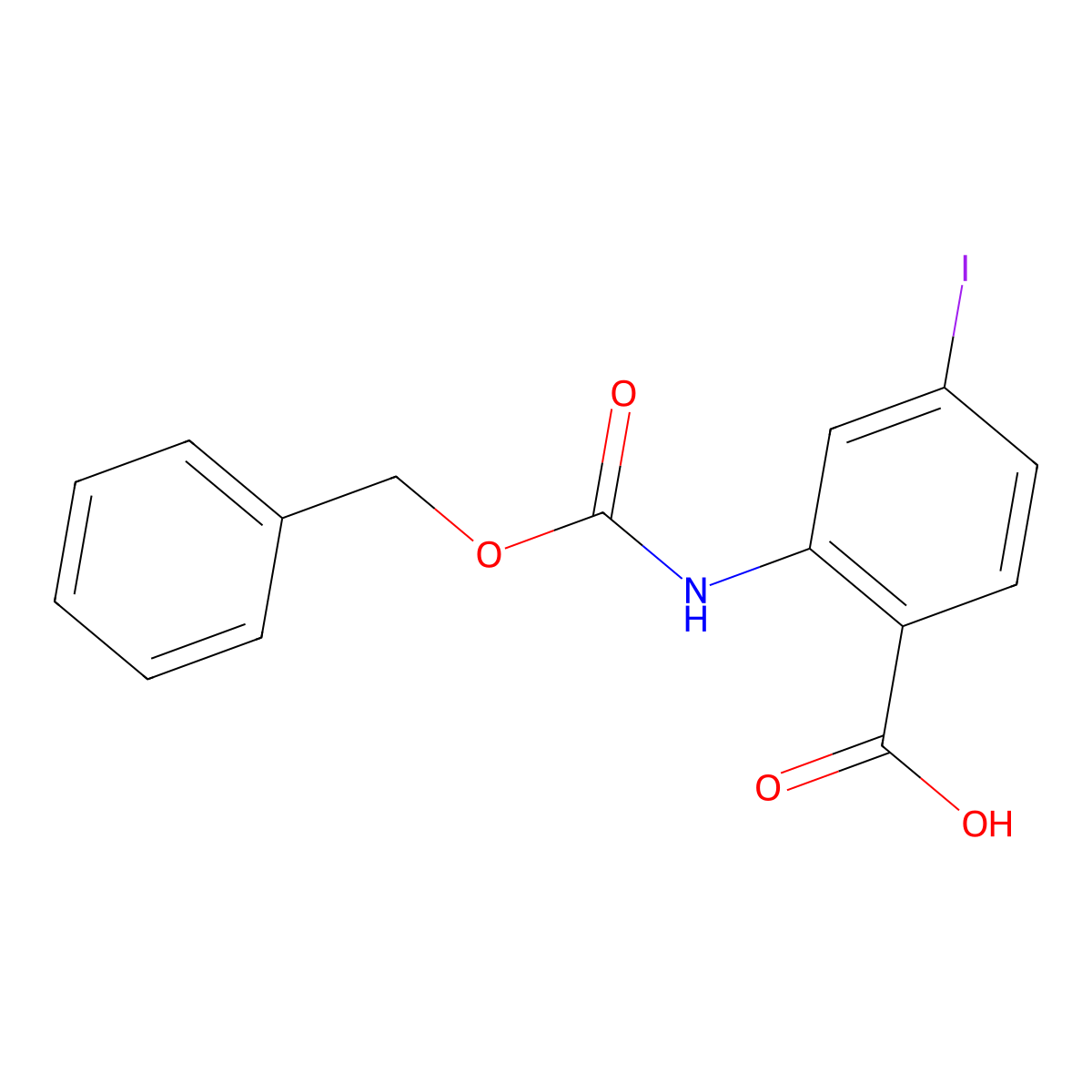 2-{[(Benzyloxy)carbonyl]amino}-4-iodobenzoic acid molecular structure, CAS 2580236-86-6