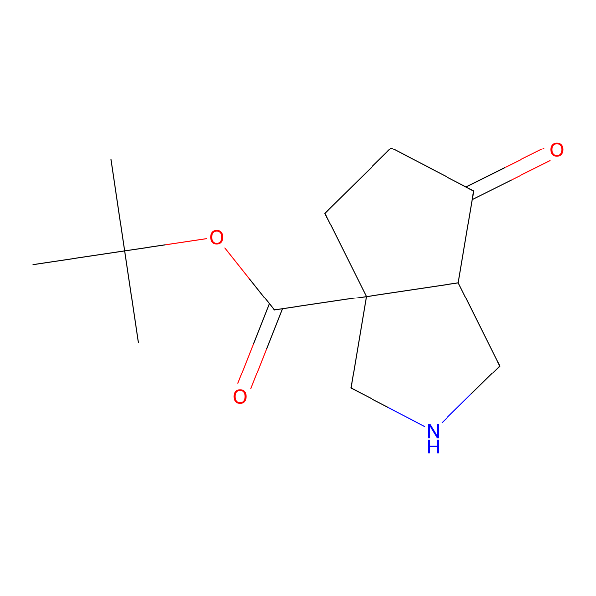 Tert-butyl 6-oxo-octahydrocyclopenta[c]pyrrole-3a-carboxylate molecular structure, CAS 2580236-88-8
