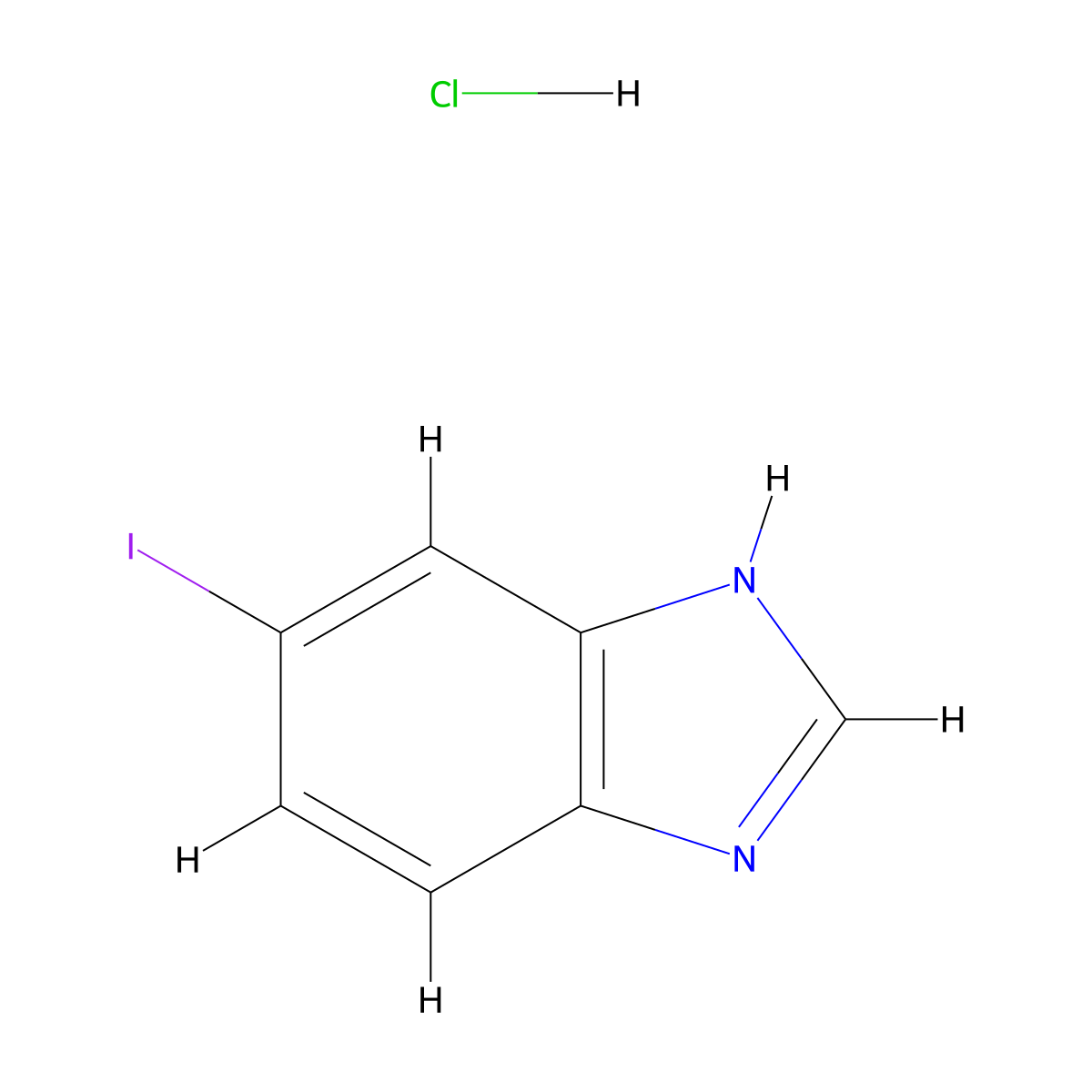 6-Iodo-1h-1,3-benzodiazole hydrochloride molecular structure, CAS 2580236-99-1
