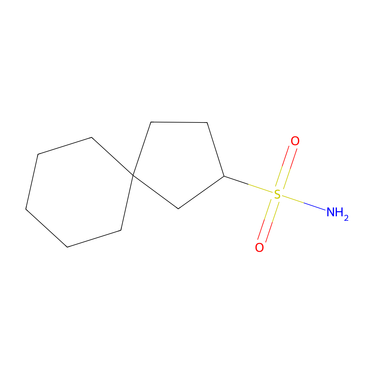 Spiro[4.5]decane-2-sulfonamide molecular structure, CAS 2580237-00-7