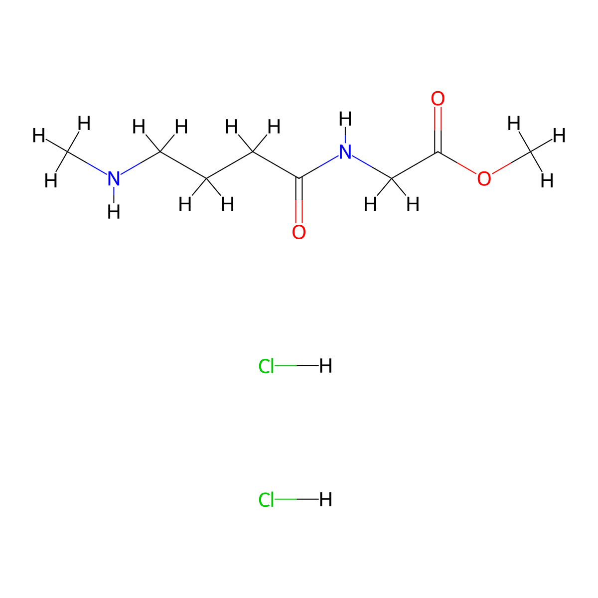 Methyl2-[4-(methylamino)butanamido]acetatedihydrochloride molecular structure, CAS 2580237-08-5