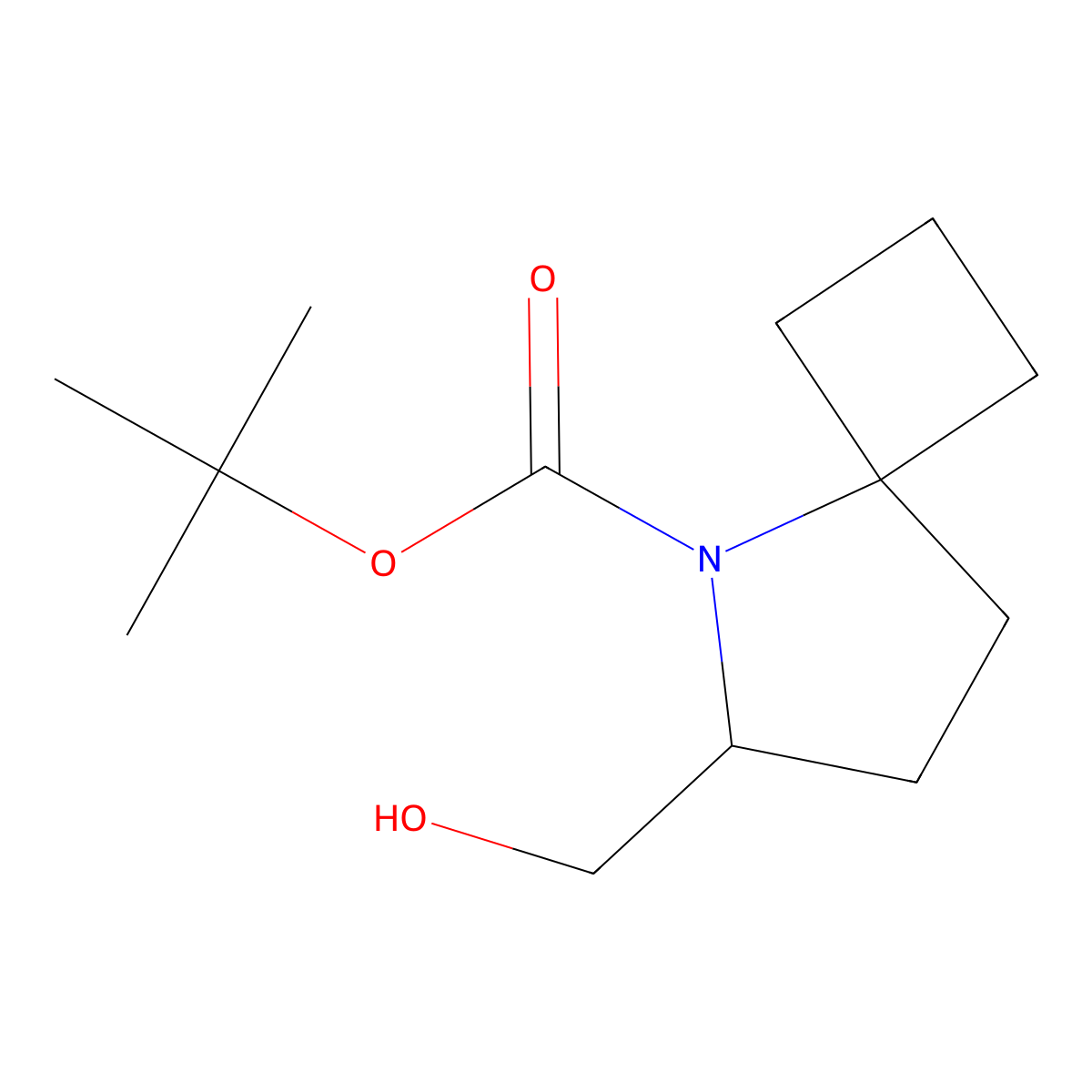 Tert-butyl 6-(hydroxymethyl)-5-azaspiro[3.4]octane-5-carboxylate molecular structure, CAS 2580237-15-4