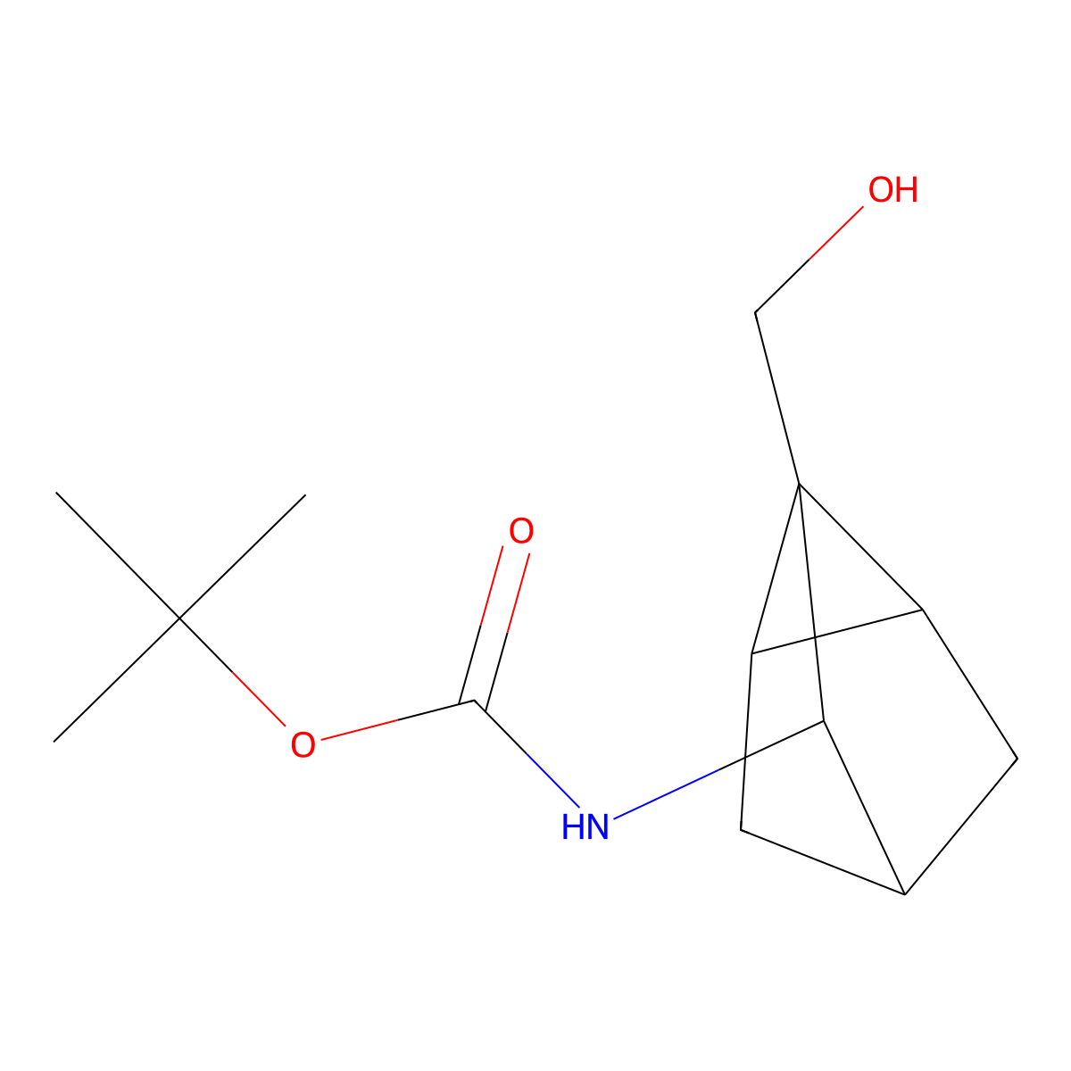 tert-butyl N-[2-(hydroxymethyl)tricyclo[2.2.1.0,2,6]heptan-3-yl]carbamate molecular structure, CAS 2580237-20-1