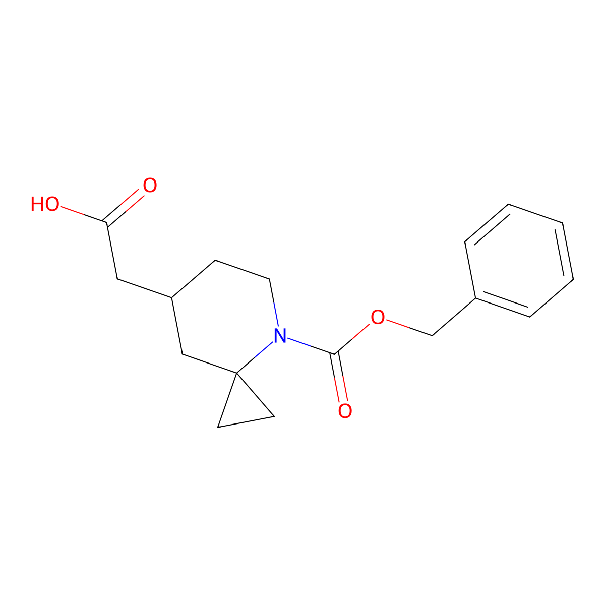2-{4-[(Benzyloxy)carbonyl]-4-azaspiro[2.5]octan-7-yl}acetic acid molecular structure, CAS 2580237-28-9
