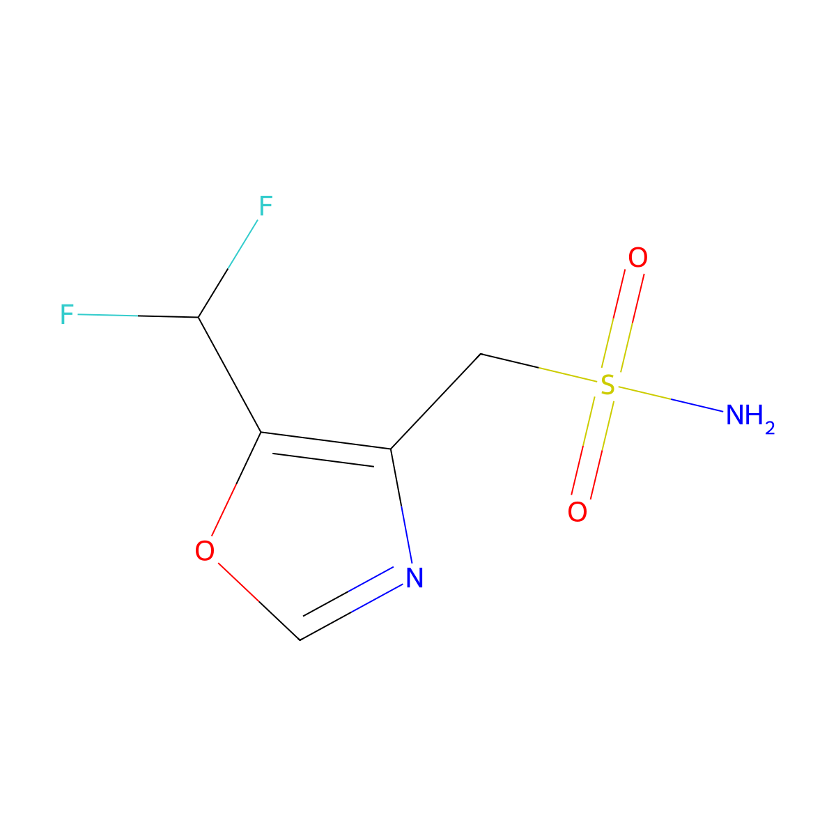 [5-(Difluoromethyl)-1,3-oxazol-4-yl]methanesulfonamide molecular structure, CAS 2580237-31-4