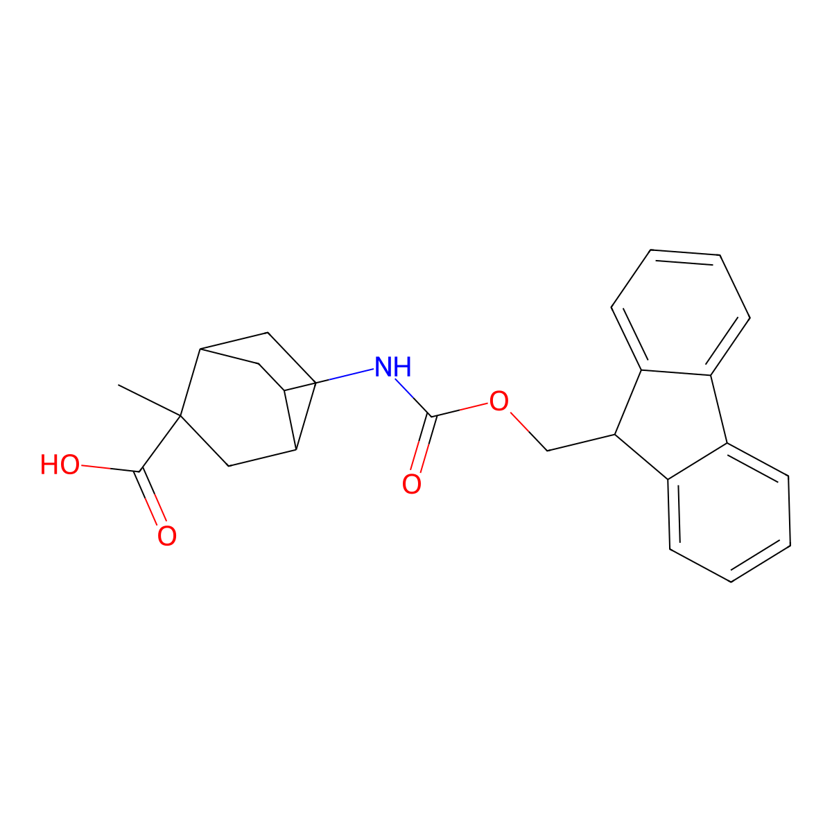 5-({[(9H-fluoren-9-yl)methoxy]carbonyl}amino)-2-methylbicyclo[2.2.2]octane-2-carboxylic acid molecular structure, CAS 2580237-70-1
