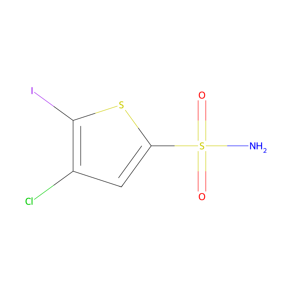 4-Chloro-5-iodothiophene-2-sulfonamide molecular structure, CAS 2580237-77-8