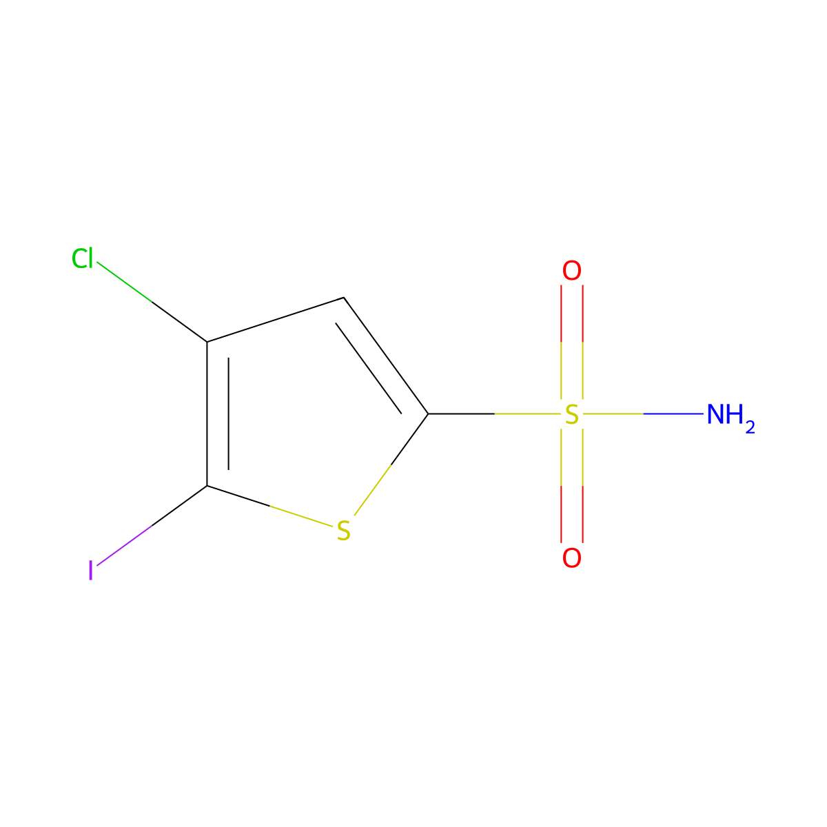 4-Chloro-5-iodothiophene-2-sulfonamide molecular structure, CAS 2580237-77-8