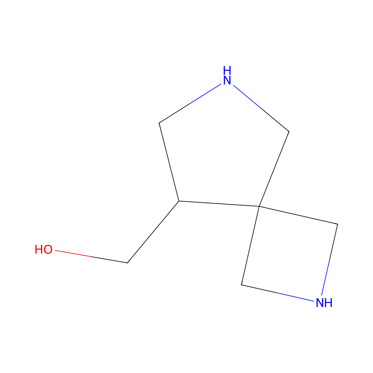 {2,6-Diazaspiro[3.4]octan-8-yl}methanol molecular structure, CAS 2580238-06-6