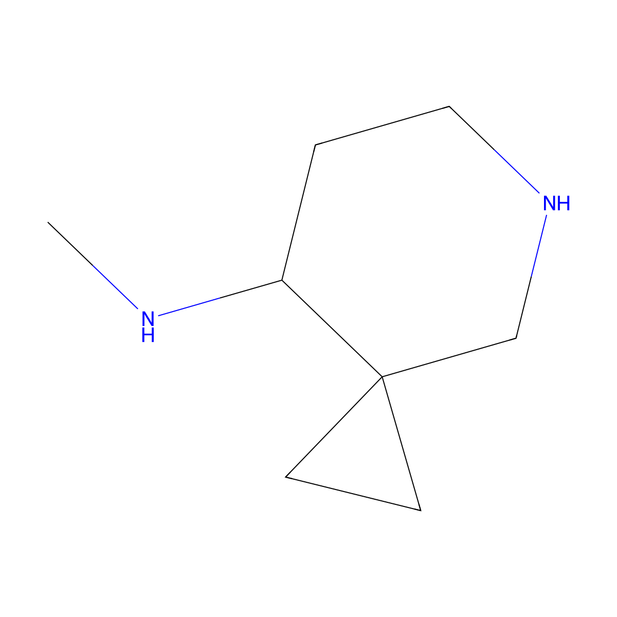 N-methyl-5-azaspiro[2.5]octan-8-amine molecular structure, CAS 2580238-09-9