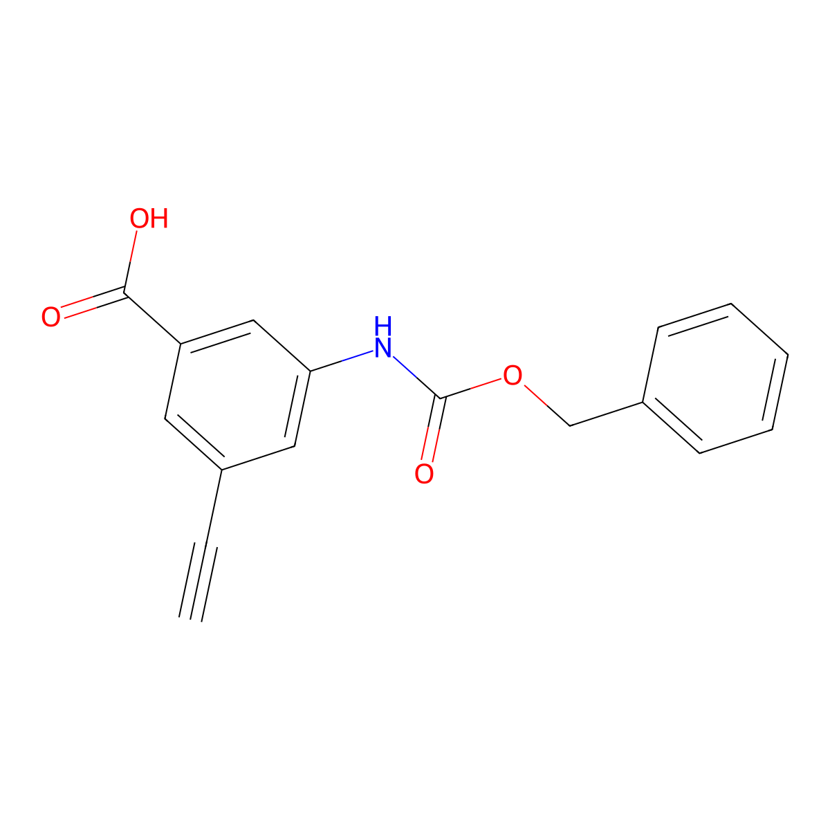 3-{[(Benzyloxy)carbonyl]amino}-5-ethynylbenzoic acid molecular structure, CAS 2580238-13-5