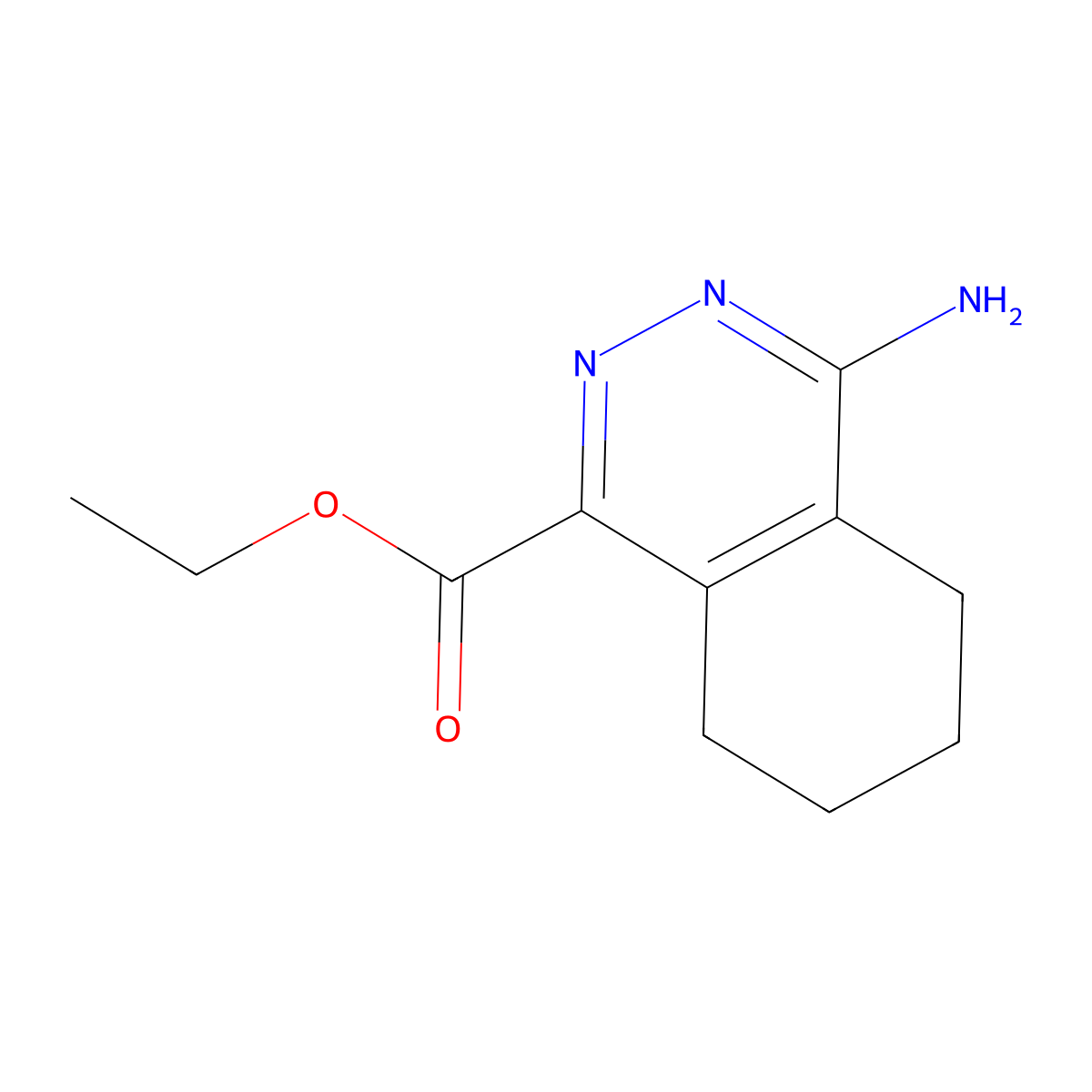 Ethyl 4-amino-5,6,7,8-tetrahydrophthalazine-1-carboxylate molecular structure, CAS 2580238-76-0