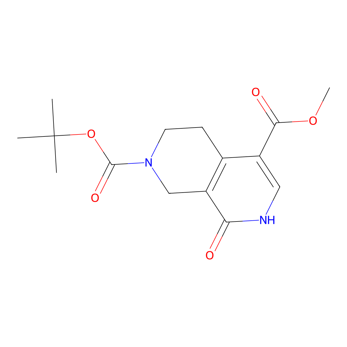 2-Tert-butyl 5-methyl 8-hydroxy-1,2,3,4-tetrahydro-2,7-naphthyridine-2,5-dicarboxylate molecular structure, CAS 2580238-86-2