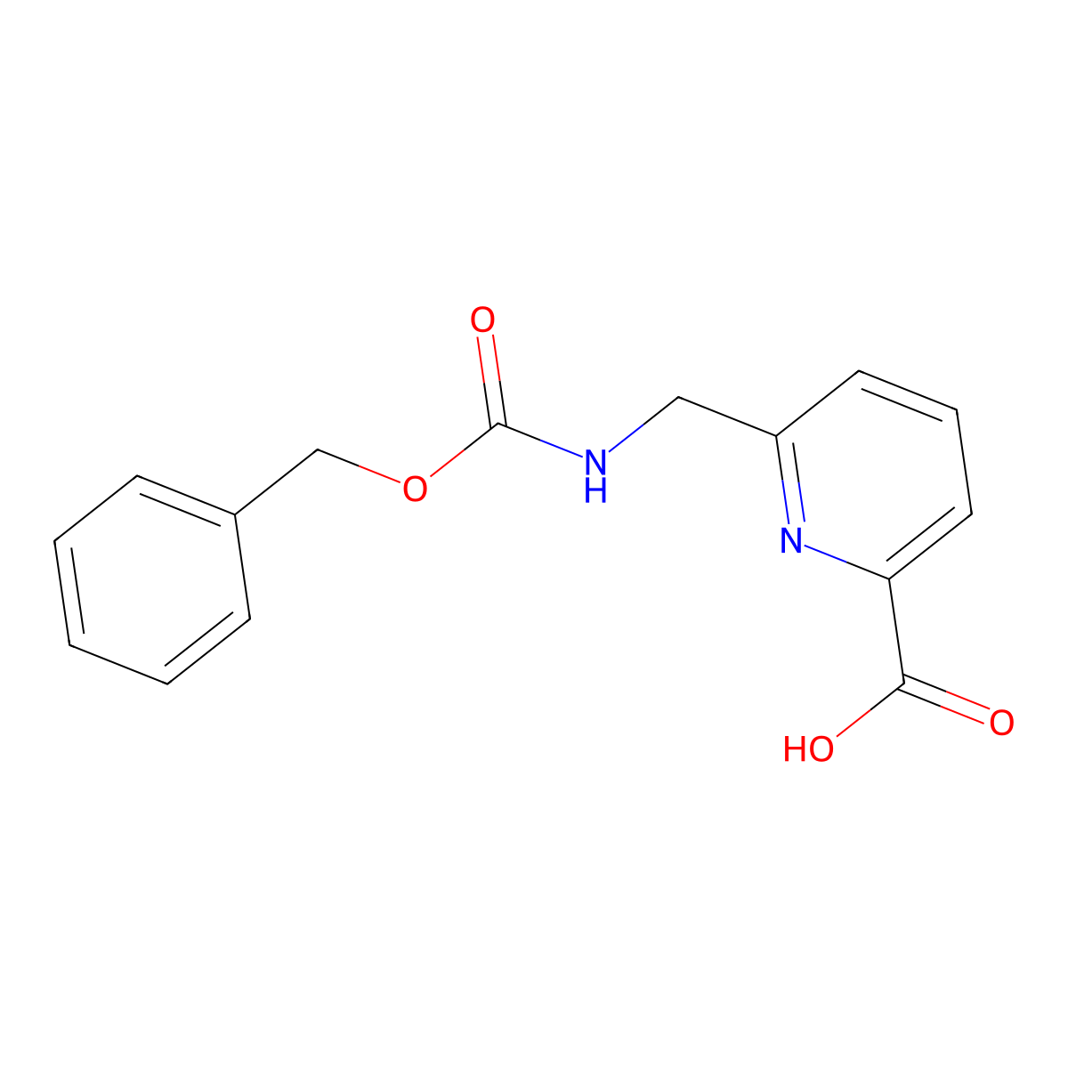 6-({[(Benzyloxy)carbonyl]amino}methyl)pyridine-2-carboxylic acid molecular structure, CAS 2580238-96-4