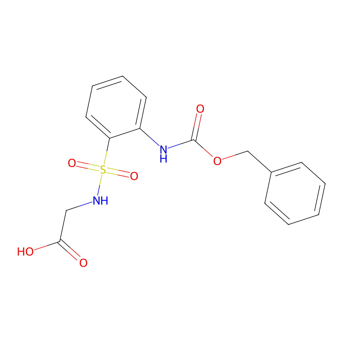 2-(2-{[(Benzyloxy)carbonyl]amino}benzenesulfonamido)acetic acid molecular structure, CAS 2580239-18-3