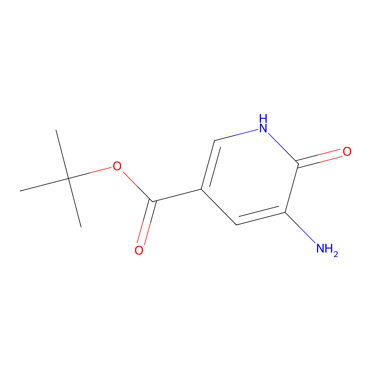 Tert-butyl 5-amino-6-oxo-1,6-dihydropyridine-3-carboxylate molecular structure, CAS 2580239-24-1