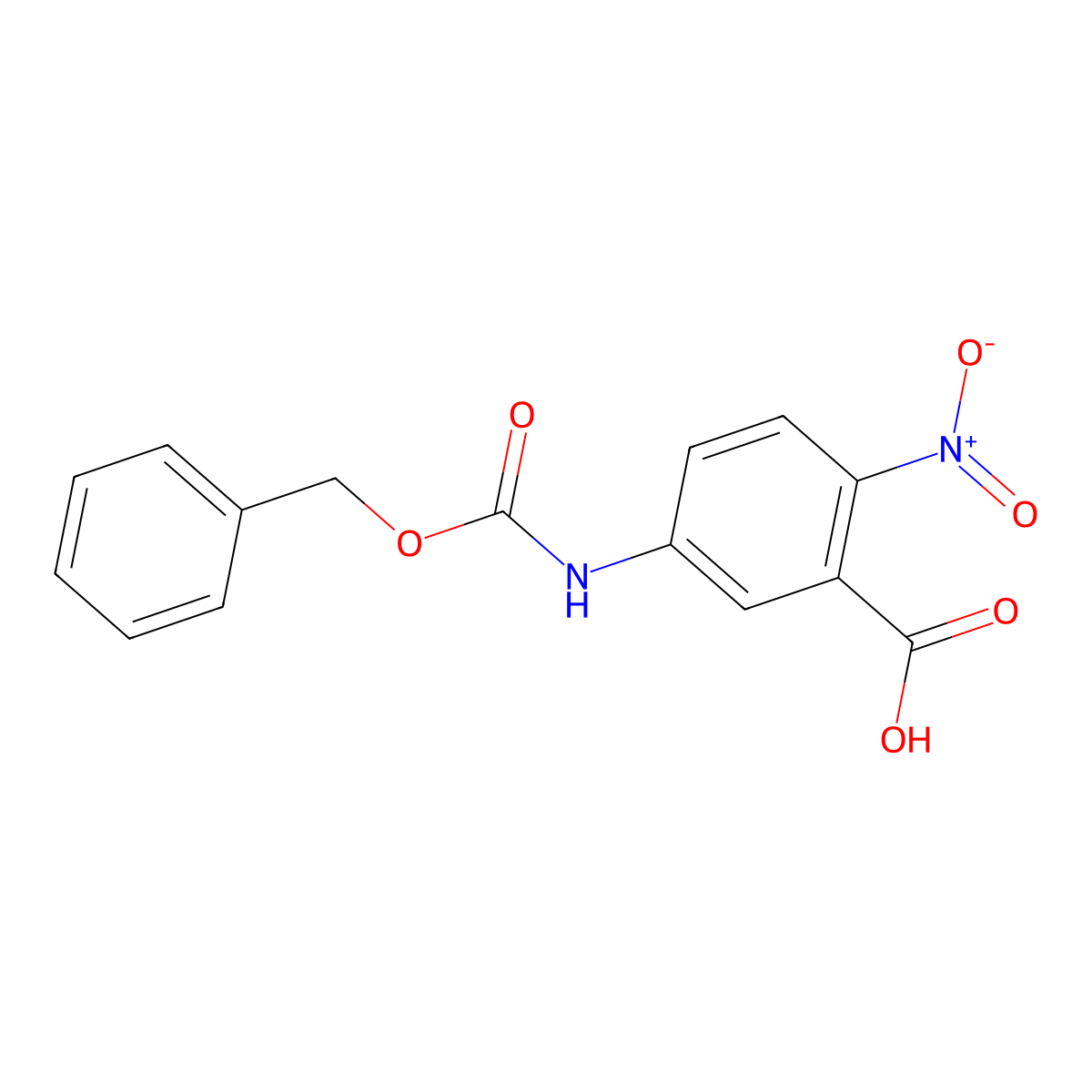 5-{[(Benzyloxy)carbonyl]amino}-2-nitrobenzoic acid molecular structure, CAS 2580239-62-7