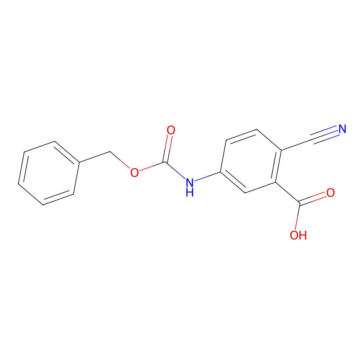 5-{[(Benzyloxy)carbonyl]amino}-2-cyanobenzoic acid molecular structure, CAS 2580239-73-0