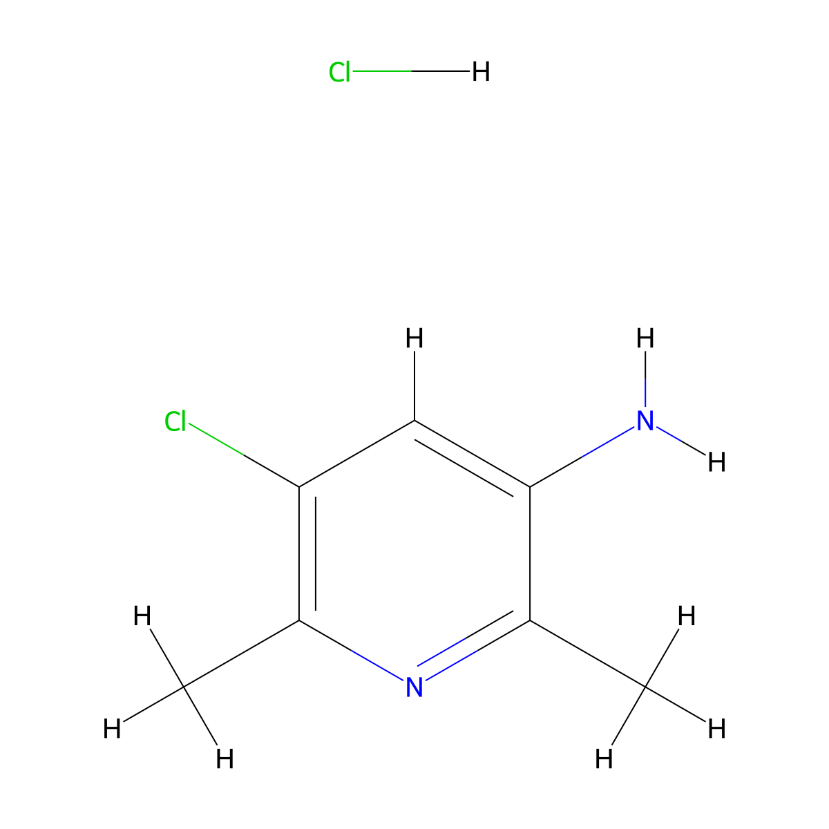 5-Chloro-2,6-dimethylpyridin-3-amine hydrochloride molecular structure, CAS 2580239-92-3