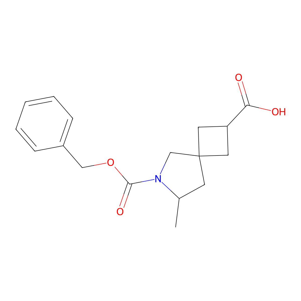 6-[(Benzyloxy)carbonyl]-7-methyl-6-azaspiro[3.4]octane-2-carboxylic acid molecular structure, CAS 2580240-00-0