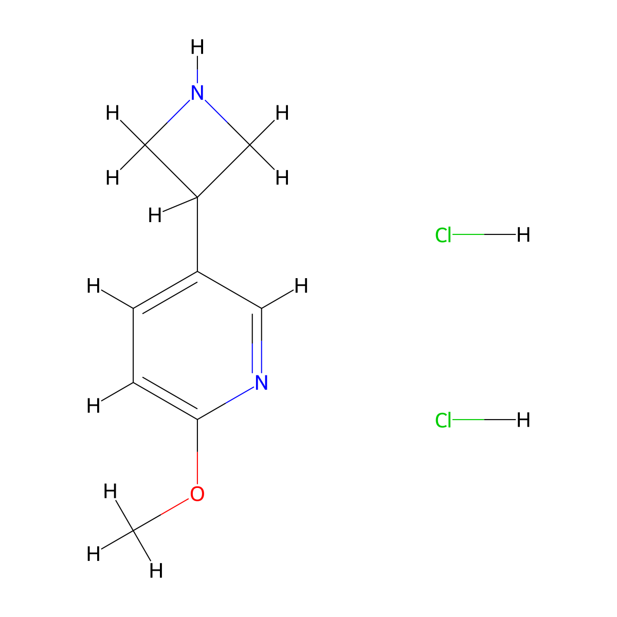 5-(Azetidin-3-yl)-2-methoxypyridine dihydrochloride molecular structure, CAS 2580240-06-6