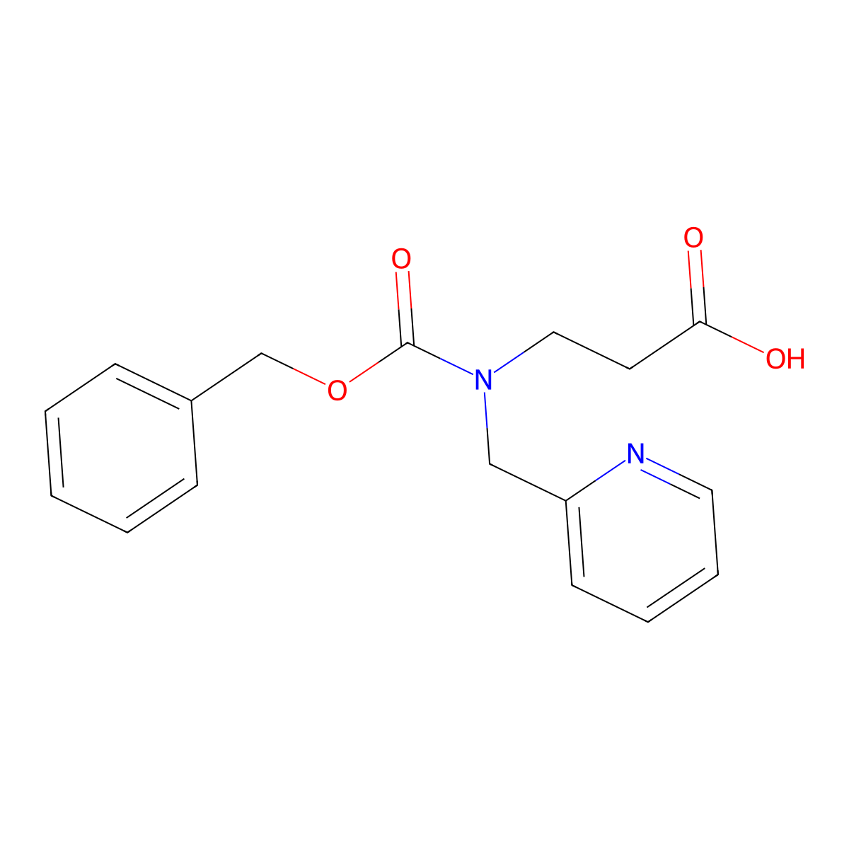 3-{[(Benzyloxy)carbonyl][(pyridin-2-yl)methyl]amino}propanoic acid molecular structure, CAS 2580240-23-7