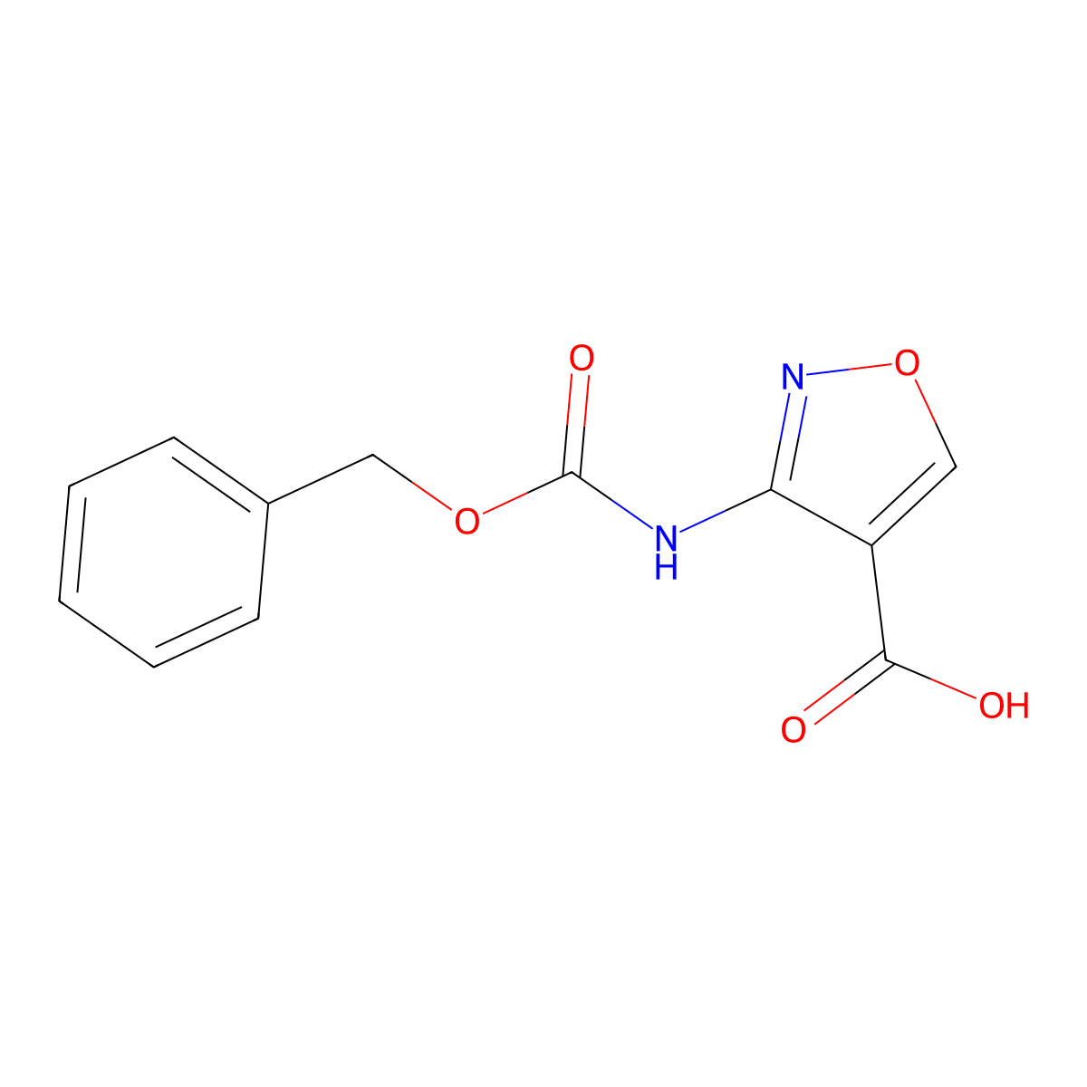 3-{[(Benzyloxy)carbonyl]amino}-1,2-oxazole-4-carboxylic acid molecular structure, CAS 2580240-25-9