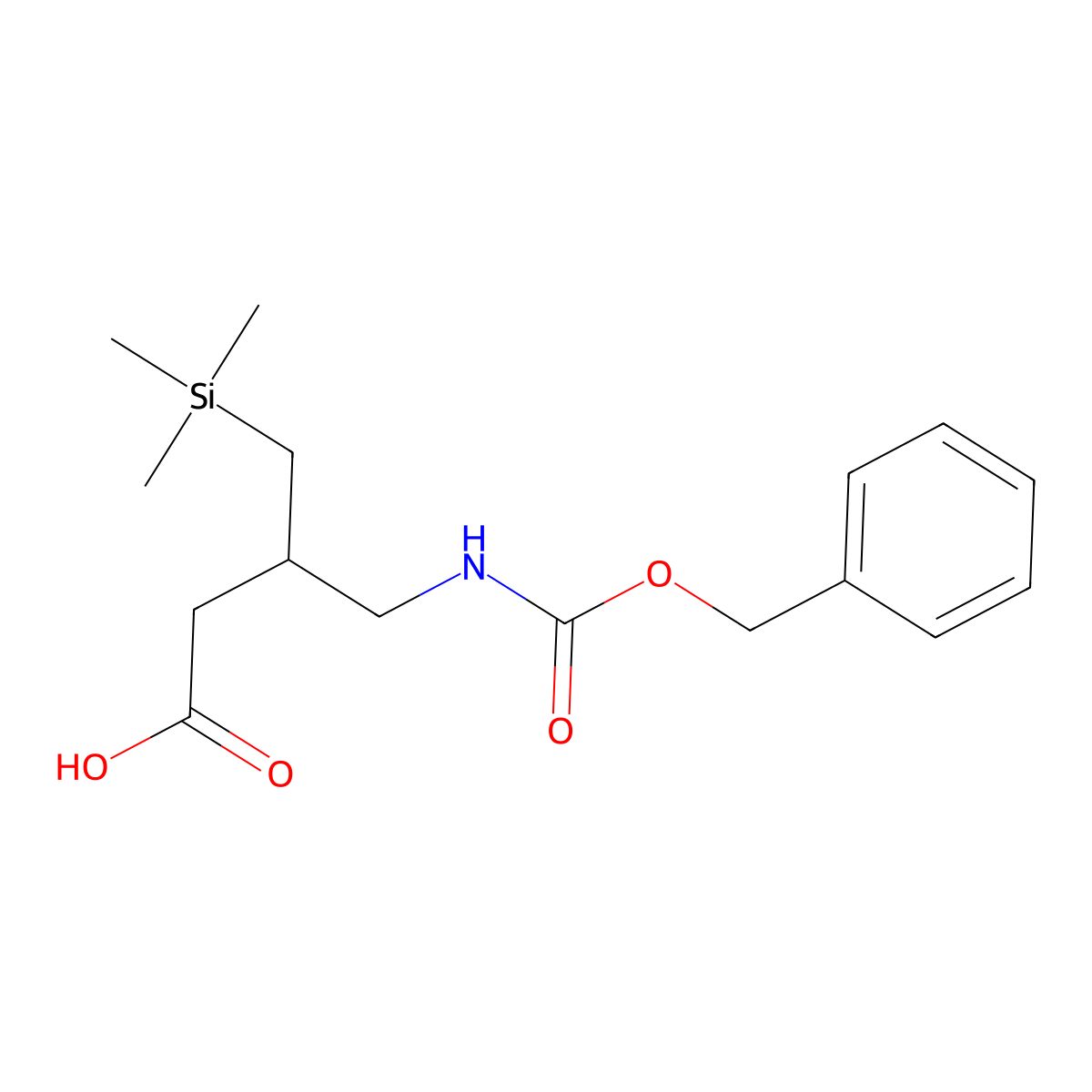 4-{[(Benzyloxy)carbonyl]amino}-3-[(trimethylsilyl)methyl]butanoic acid molecular structure, CAS 2580240-29-3