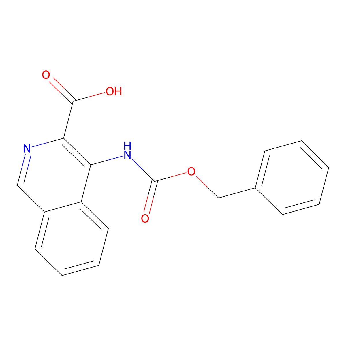 4-{[(Benzyloxy)carbonyl]amino}isoquinoline-3-carboxylic acid molecular structure, CAS 2580240-47-5