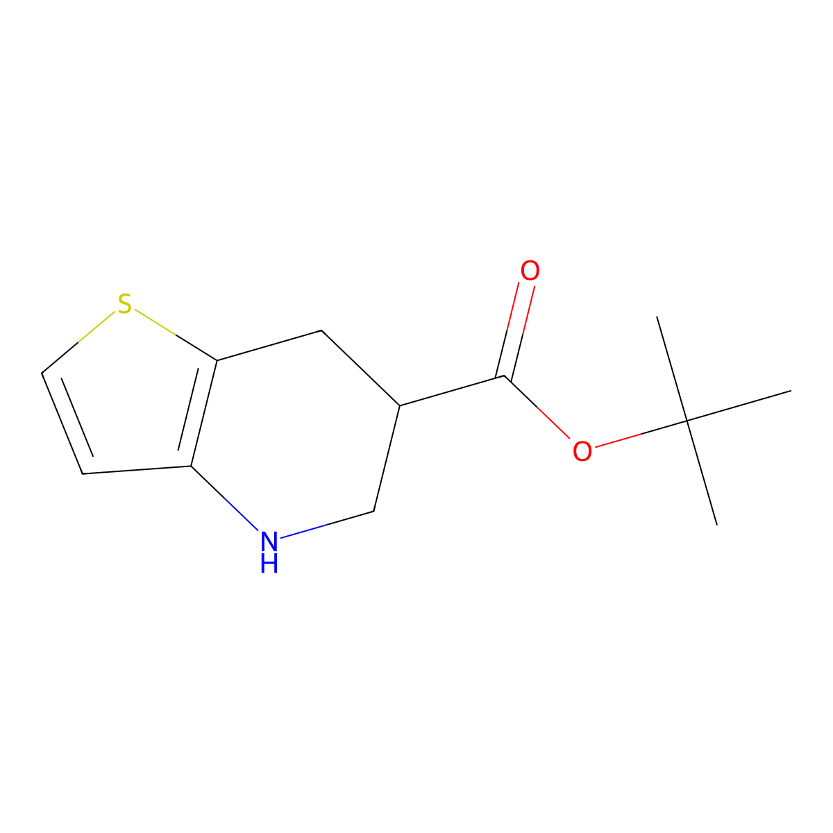tert-butyl 4H,5H,6H,7H-thieno[3,2-b]pyridine-6-carboxylate molecular structure, CAS 2580240-62-4