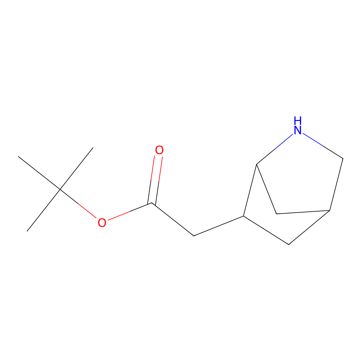 Tert-butyl 2-{2-azabicyclo[2.2.1]heptan-6-yl}acetate molecular structure, CAS 2580240-90-8