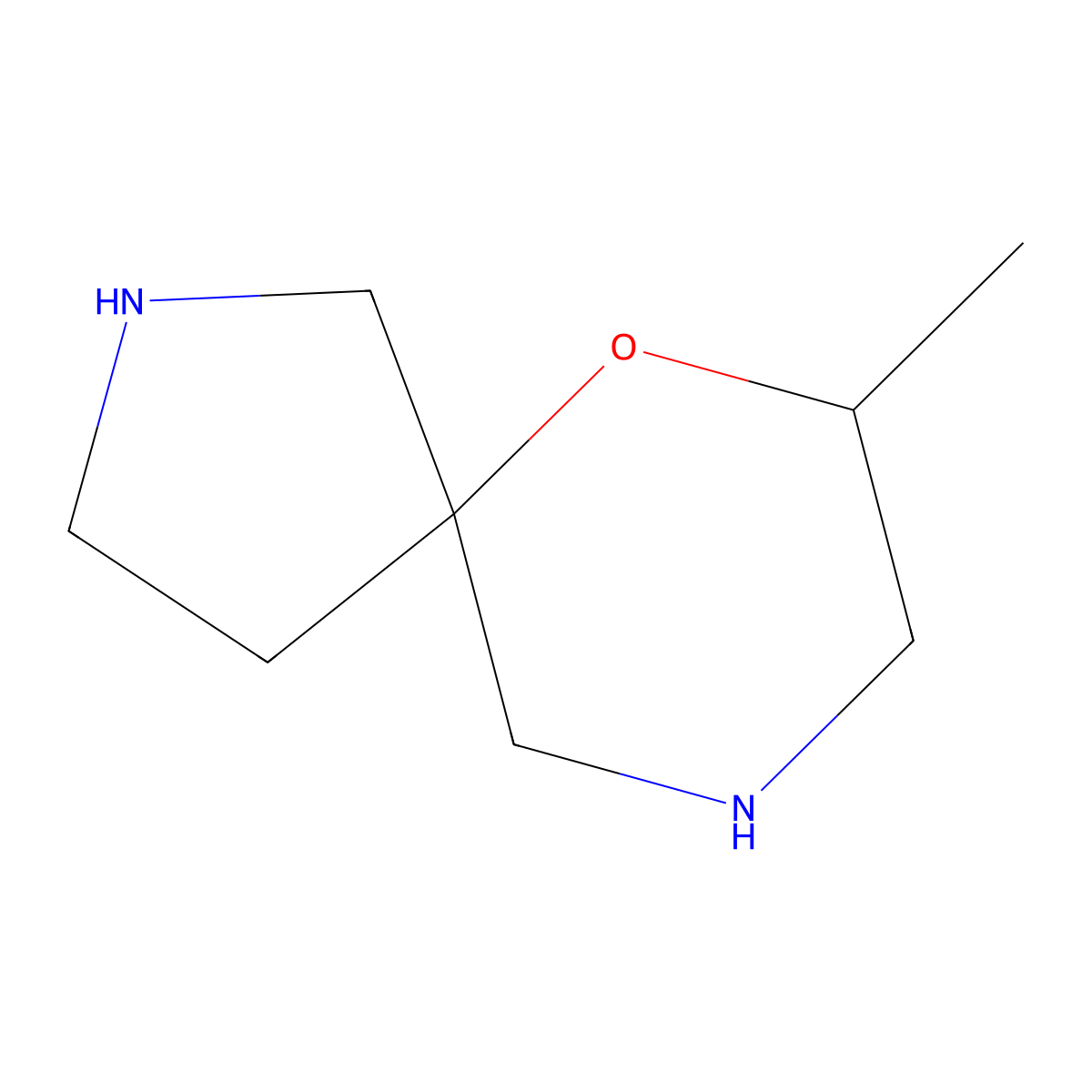 7-Methyl-6-oxa-2,9-diazaspiro[4.5]decane molecular structure, CAS 2580241-00-3