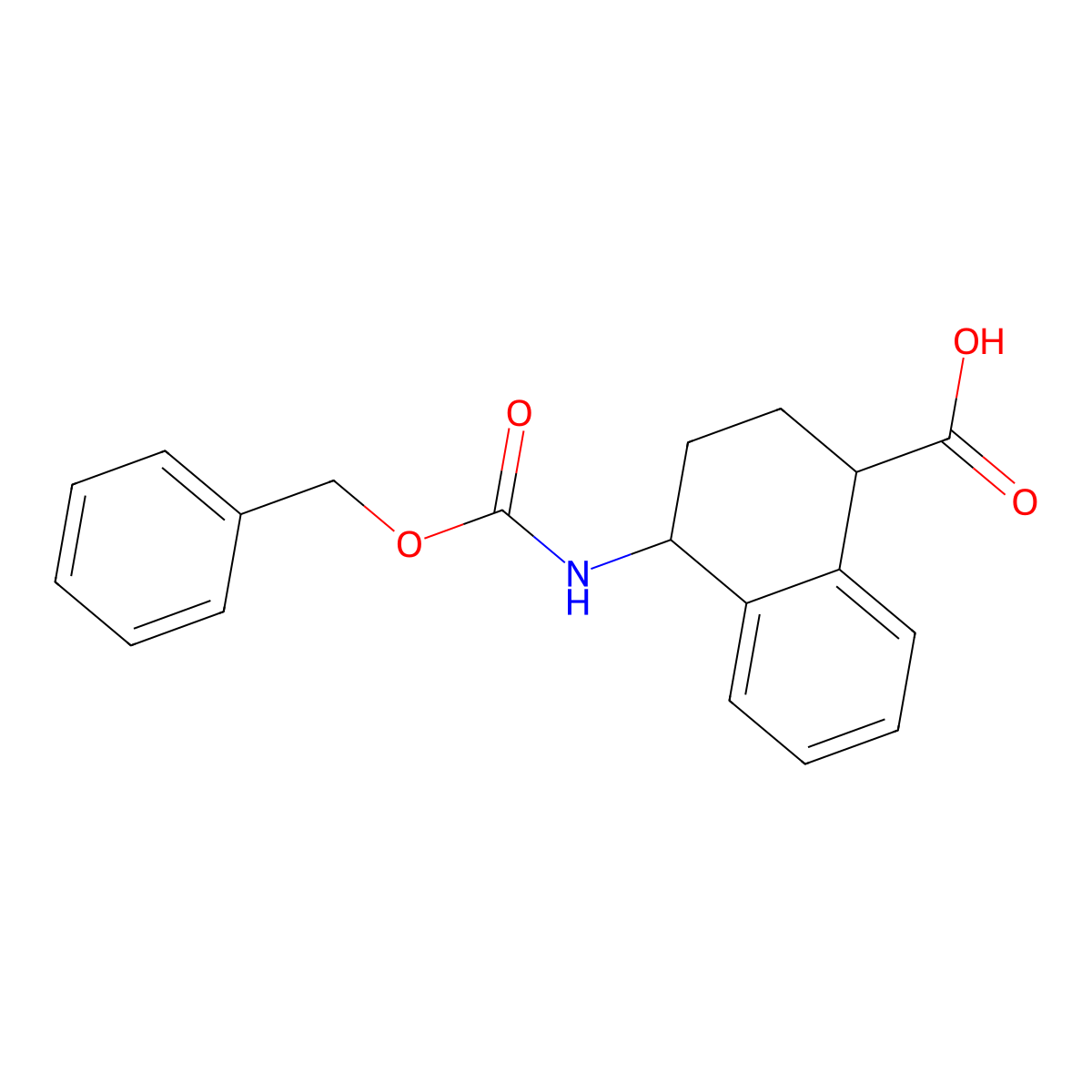 4-{[(Benzyloxy)carbonyl]amino}-1,2,3,4-tetrahydronaphthalene-1-carboxylic acid molecular structure, CAS 2580241-08-1
