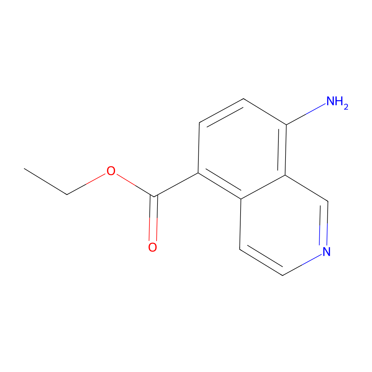 Ethyl 8-aminoisoquinoline-5-carboxylate molecular structure, CAS 2580241-66-1