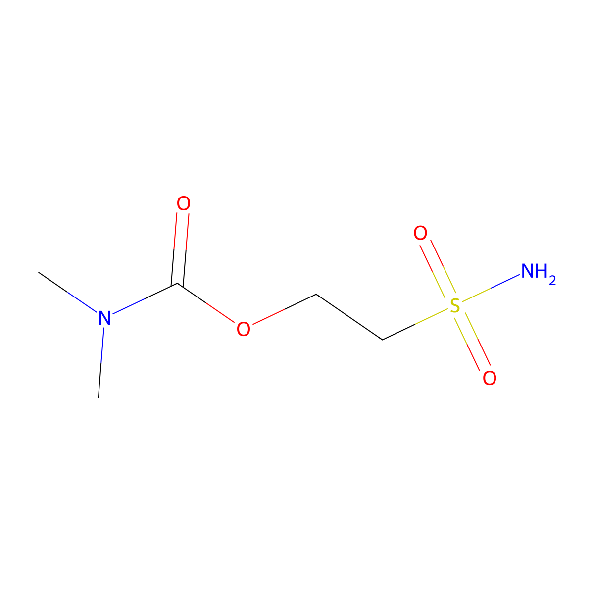 2-sulfamoylethyl N,N-dimethylcarbamate molecular structure, CAS 2580241-73-0