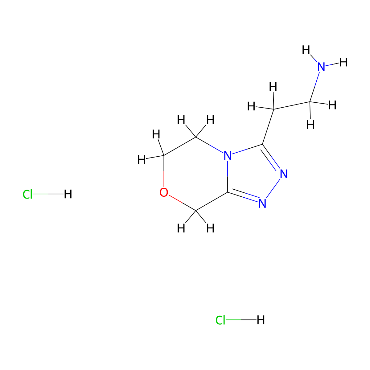 2-(6,8-Dihydro-5H-[1,2,4]triazolo[3,4-c][1,4]oxazin-3-yl)ethanamine;dihydrochloride molecular structure, CAS 2580241-76-3