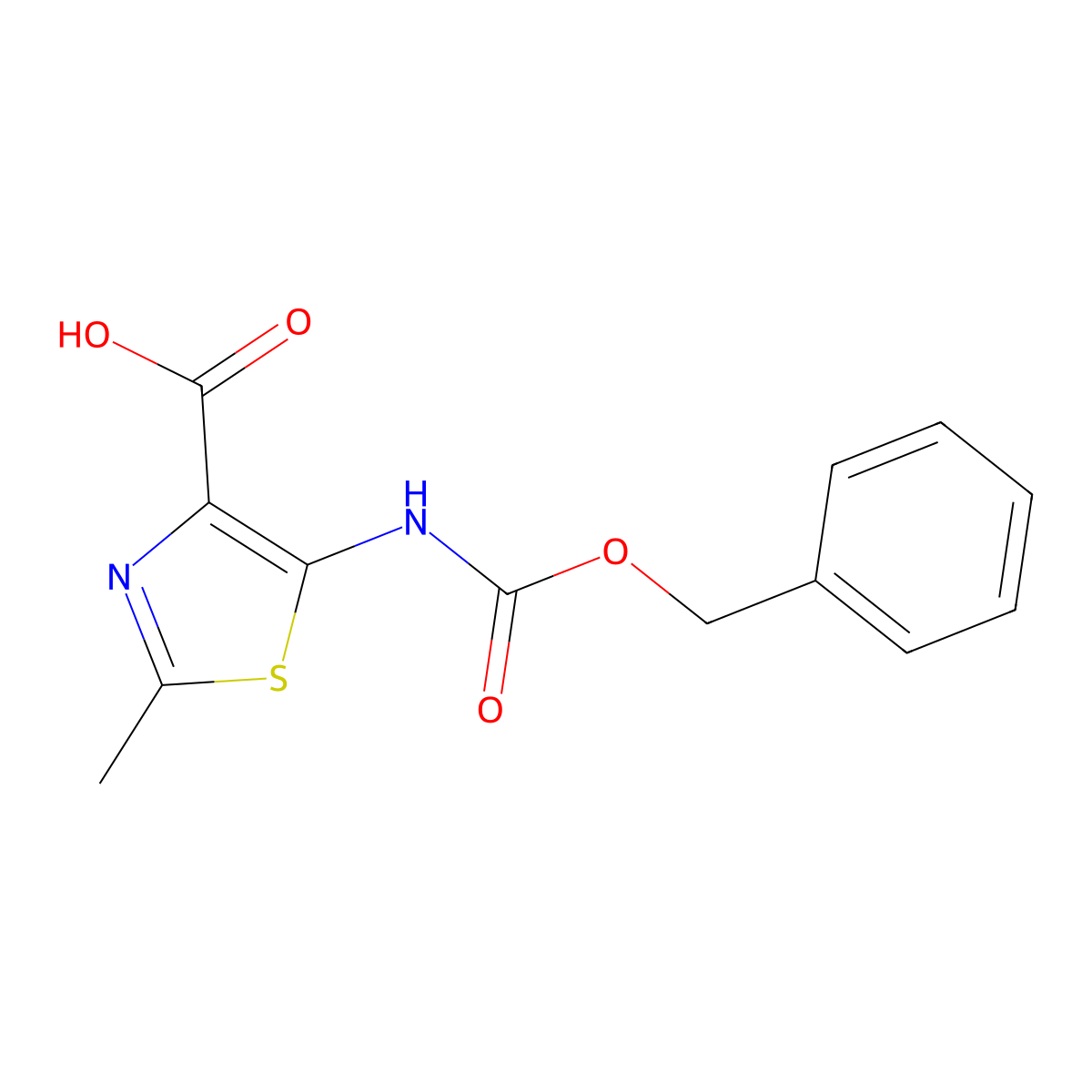 5-{[(Benzyloxy)carbonyl]amino}-2-methyl-1,3-thiazole-4-carboxylic acid molecular structure, CAS 2580241-83-2