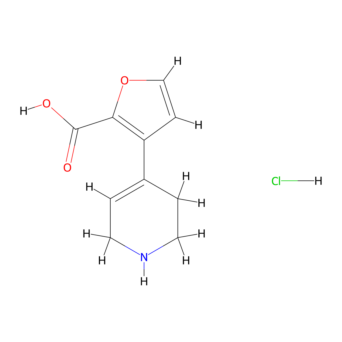 3-(1,2,3,6-Tetrahydropyridin-4-yl)furan-2-carboxylicacidhydrochloride molecular structure, CAS 2580241-88-7