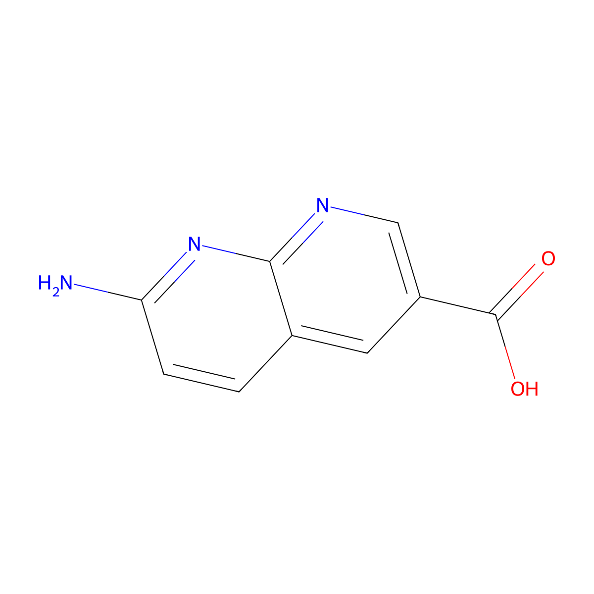 7-Amino-1,8-naphthyridine-3-carboxylic acid molecular structure, CAS 2580241-95-6
