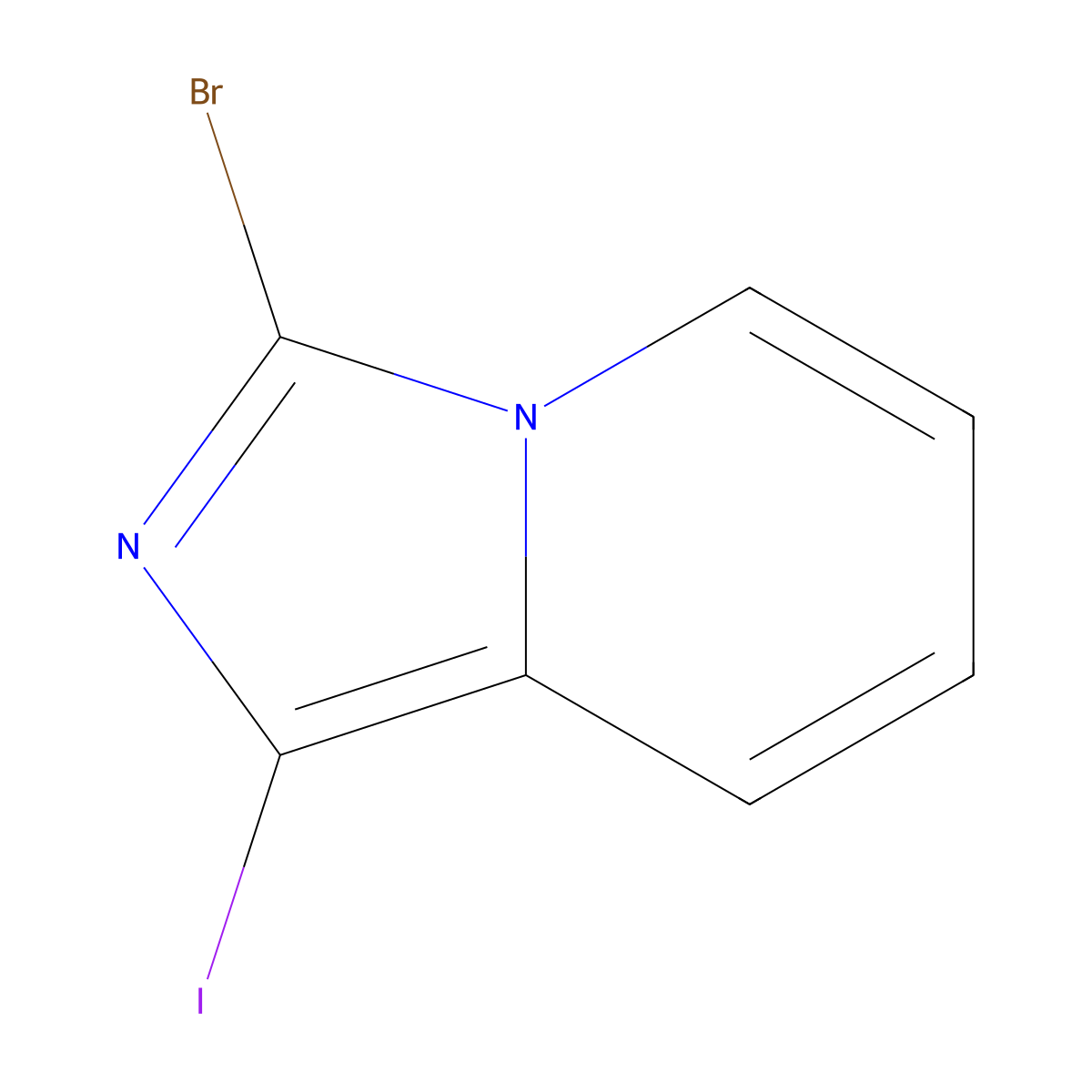 3-Bromo-1-iodoimidazo[1,5-a]pyridine molecular structure, CAS 2580241-97-8