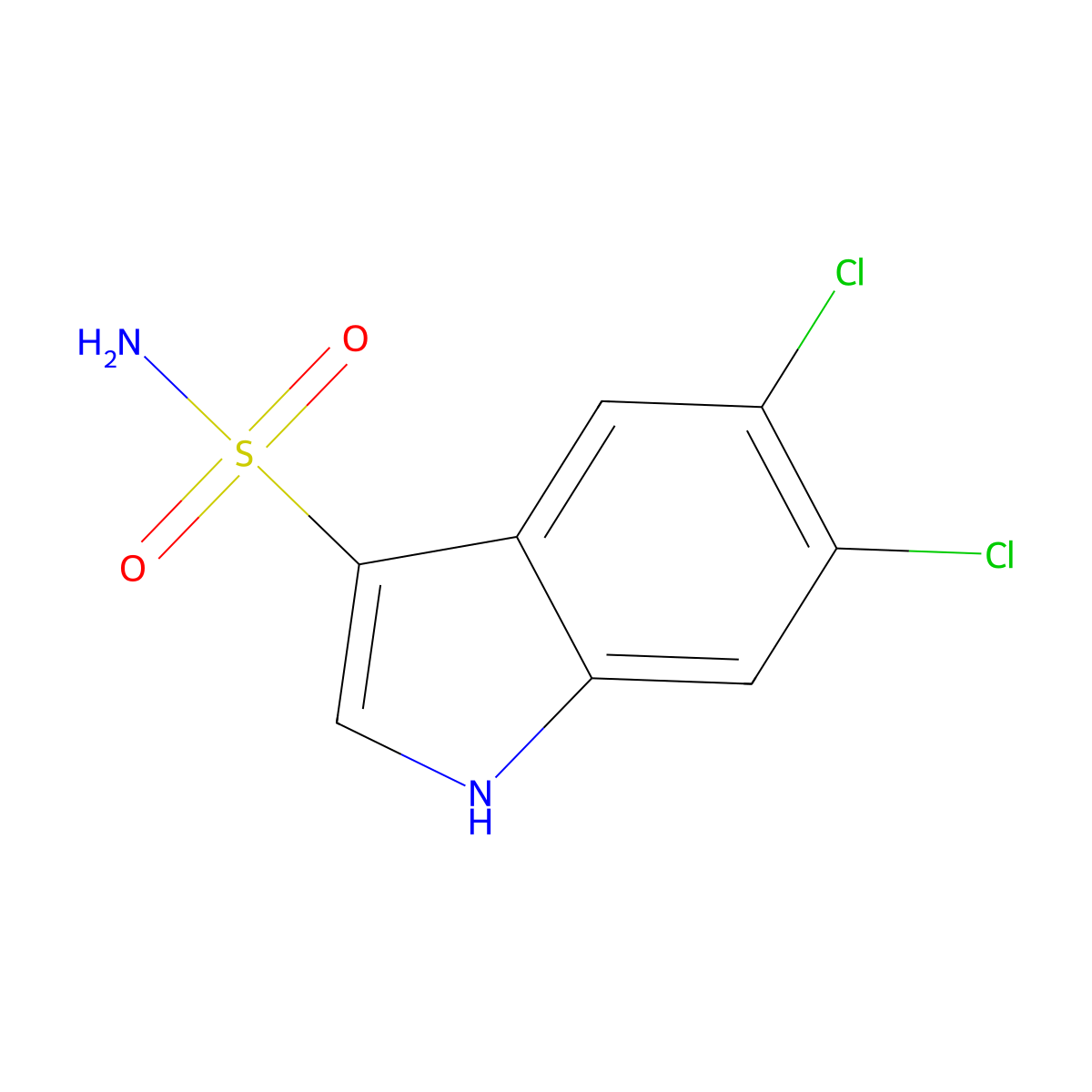5,6-dichloro-1H-indole-3-sulfonamide molecular structure, CAS 2580241-98-9