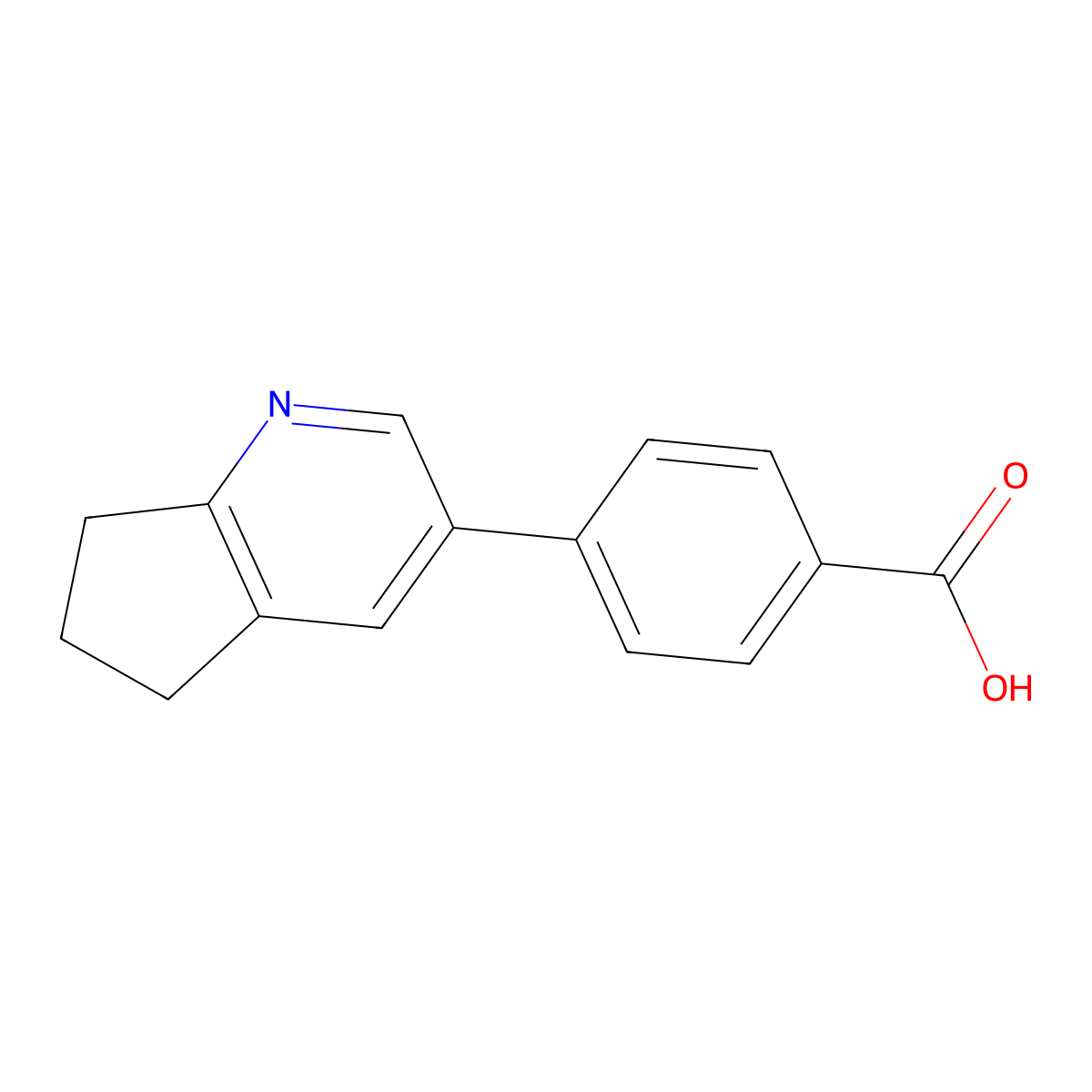 4-{5H,6H,7H-cyclopenta[b]pyridin-3-yl}benzoicacid molecular structure, CAS 2580242-30-2